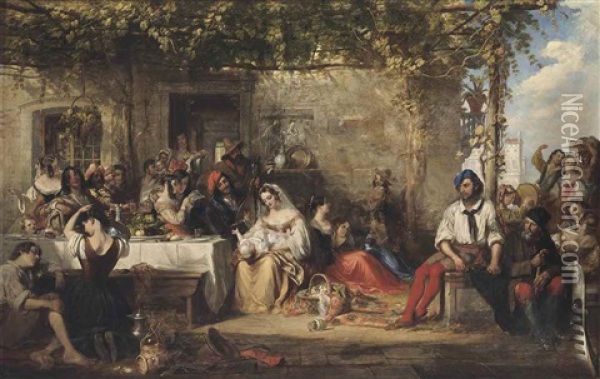 A Venetian Fiesta Oil Painting - Robert McInnes