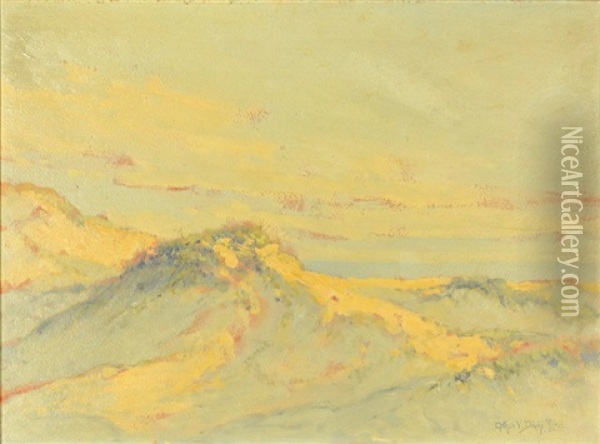 Sand Dunes, Cape Cod Oil Painting - Arthur Vidal Diehl