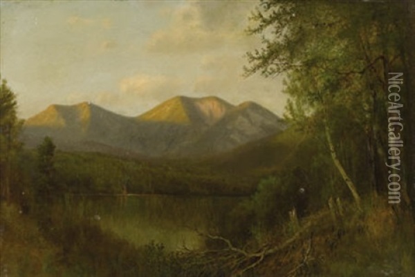 On The Upper Hudson Oil Painting - John Adams Parker