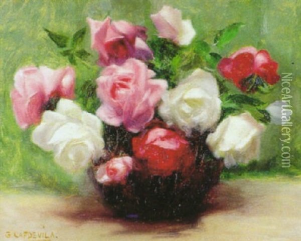 Florero Oil Painting - Genis (Gines) Capdevila Puig