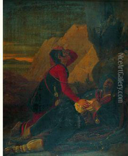 L'imploration A La Vierge Oil Painting - Louis-Leopold Robert