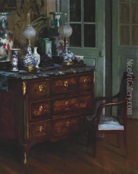 French Interior Oil Painting - Susan Watkins