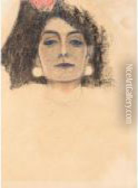 Italienerin (italian Woman) Oil Painting - Egon Schiele