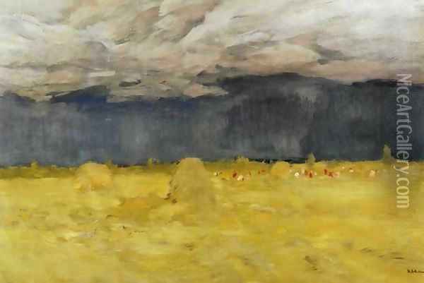 Haystacking 1900 Oil Painting - Isaak Ilyich Levitan