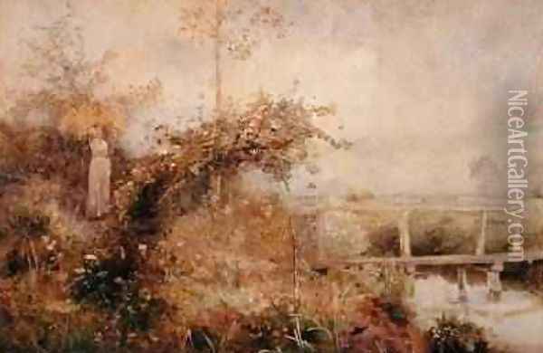 Return from Harvest Field 1880 Oil Painting - John William North