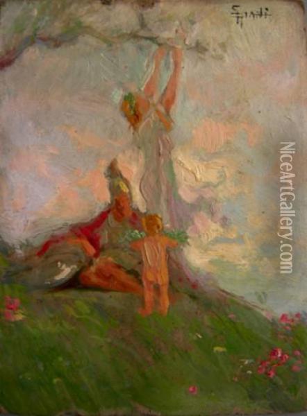 La Raffigurazione. La Primavera Oil Painting - Giuseppe Giani