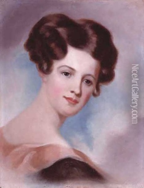 Portrait Of A Woman (after Thomas Sully) Oil Painting - Jane Cooper Sully
