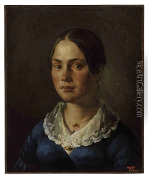Portrait Of Madame Martin Oil Painting - Jean-Francois Millet