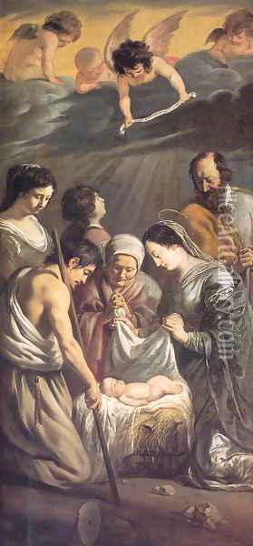 The Adoration of the Shepherds 1630-32 Oil Painting - Le Nain Brothers