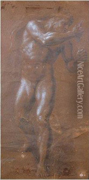 Hercules Oil Painting - Joaquin Agrasot y Juan