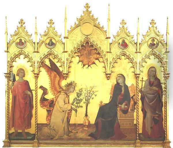 Annunciation Oil Painting - Simone Martini