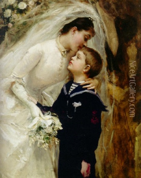 The Wedding Of Aline Masson Oil Painting - Raimundo de Madrazo y Garreta