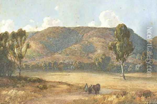 The Adelaide Foothills Oil Painting - Gustave A. Barnes
