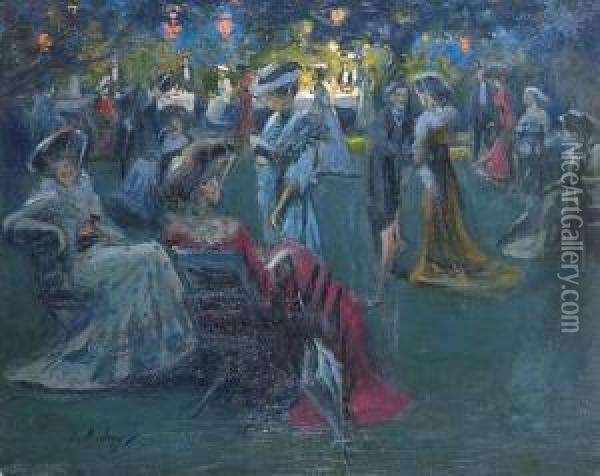The Garden Party Oil Painting - Joseph Alfred Terry