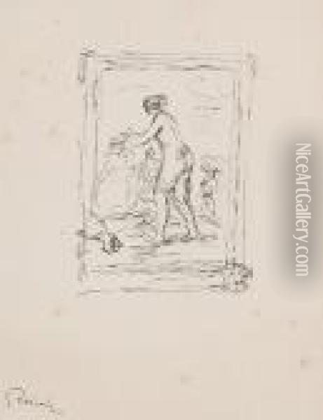 La Femme Au Cep De Vigne, 2e 
Variant, Fromdouze Lithographie Originales De Pierre-auguste Renoir Oil Painting - Pierre Auguste Renoir