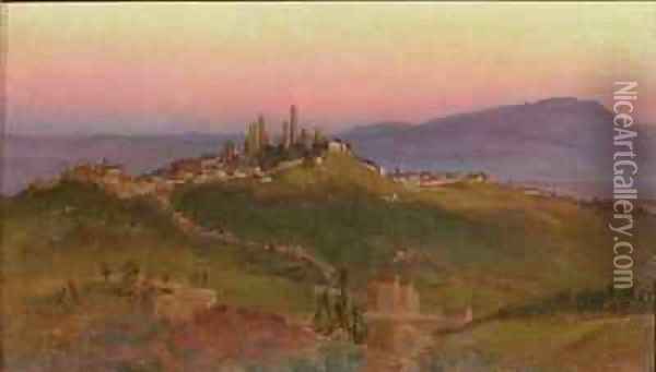 View of San Gimignano Oil Painting - Edith Ridley Corbet