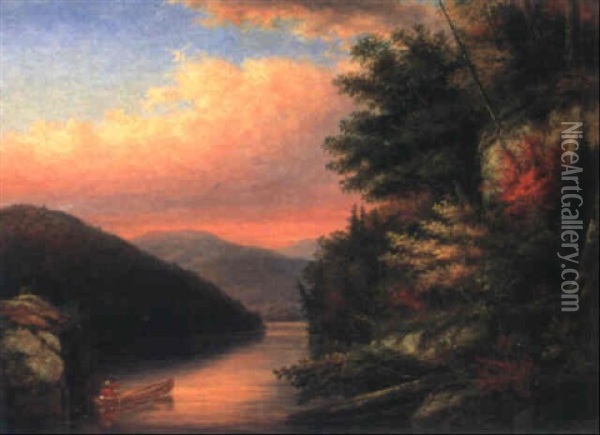 On Lake Memphramagog Oil Painting - Cornelius David Krieghoff