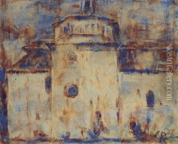 Kirche In Brissago Oil Painting - Christian Rohlfs