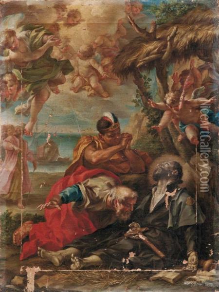Morte Di San Francesco Saverio Oil Painting - Ludovico Mazzanti