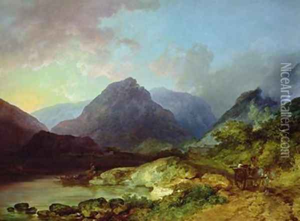 Landscape in the Lake District Oil Painting - Philip Jacques de Loutherbourg