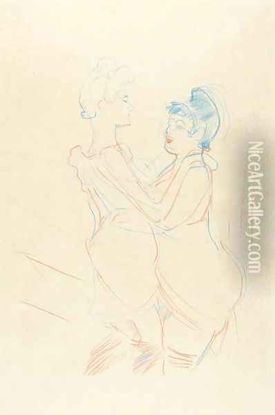Femmes dansant Oil Painting - Henri De Toulouse-Lautrec