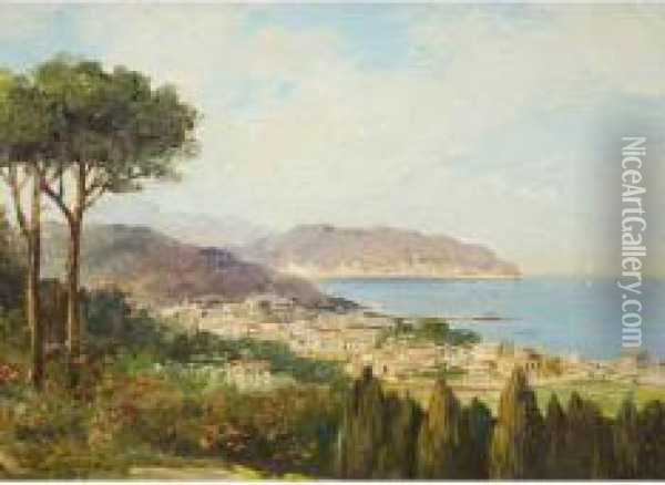 Veduta Di Messina Oil Painting - Erminio Kremp