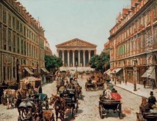 La Rue Royal, Paris Oil Painting - Antonino Leto