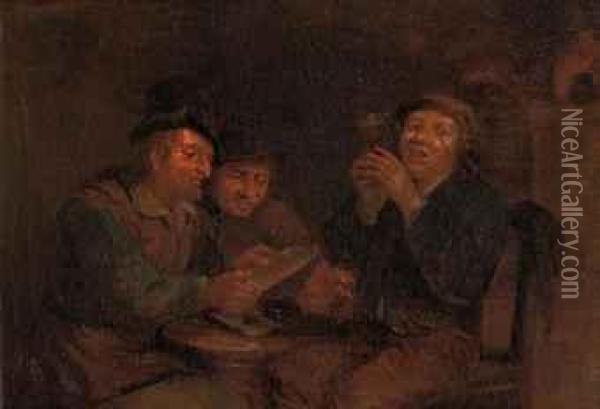 Peasants Making Merry Oil Painting - Egbert Jaspersz. van, the Elder Heemskerck