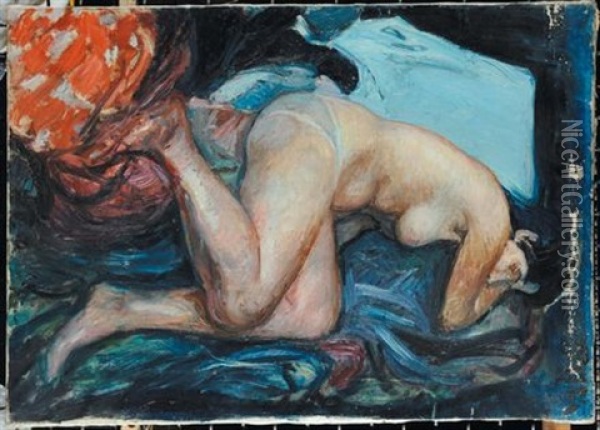 Nudo Femminile Oil Painting - Paolo Ghiglia