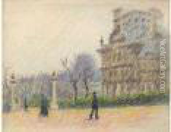 Le Louvre Aux Tuileries, Vers 1884-1889 Oil Painting - Claude Emile Schuffenecker