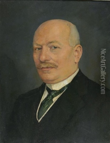 Portrait Eines Herrn Oil Painting - Emil Orlik