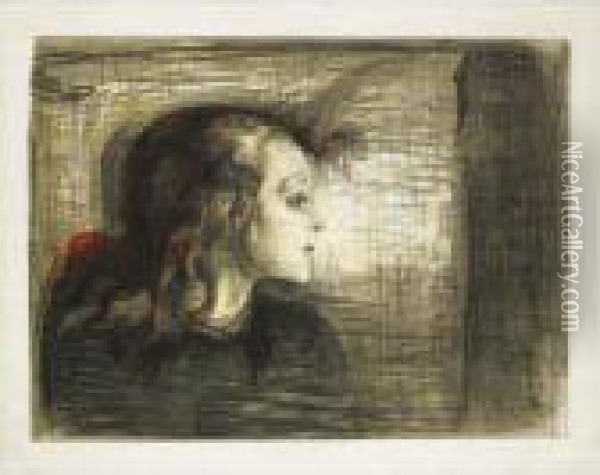 The Sick Child I (w. 72, Sch. 59) Oil Painting - Edvard Munch