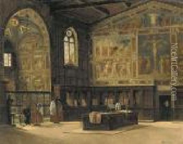 Sacristy Of The Church Of Santa Croce, Florence Oil Painting - Antonietta Brandeis