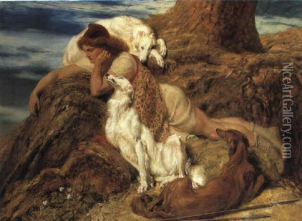 Endymion.... Oil Painting - Briton Riviere