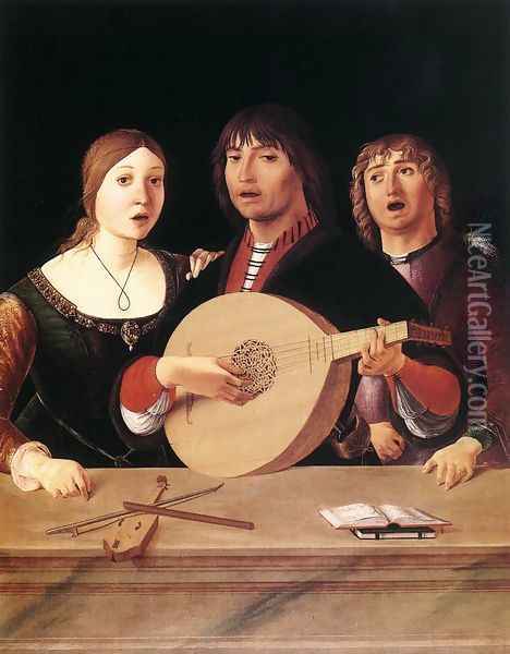 Concert 1485-95 Oil Painting - Lorenzo Costa
