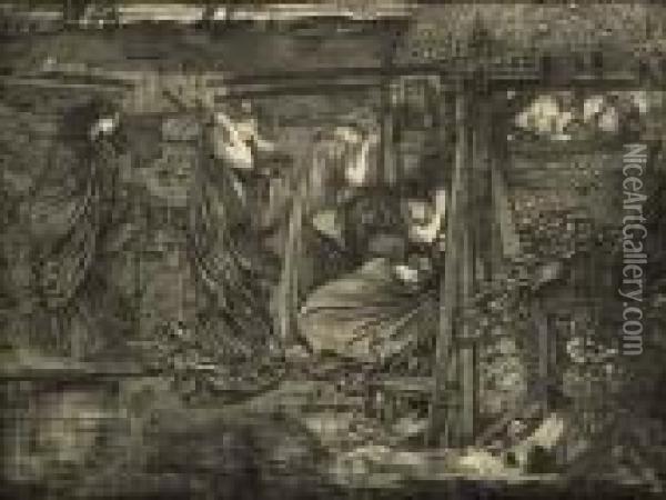 The Wise And Foolish Virgins Oil Painting - Sir Edward Coley Burne-Jones