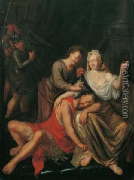 Samson Und Dalila Oil Painting - Willem Van Kessel
