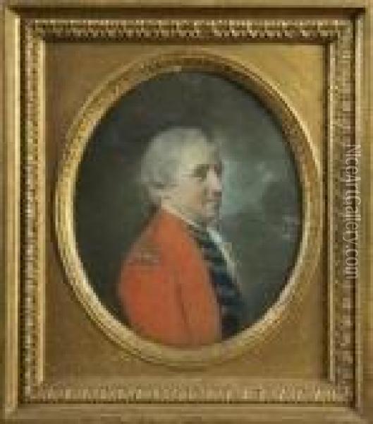Portrait Of General Cunningham Oil Painting - Hugh Douglas Hamilton