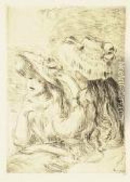 Le Chapeau Epingle (1e Planche)<</b> Oil Painting - Pierre Auguste Renoir