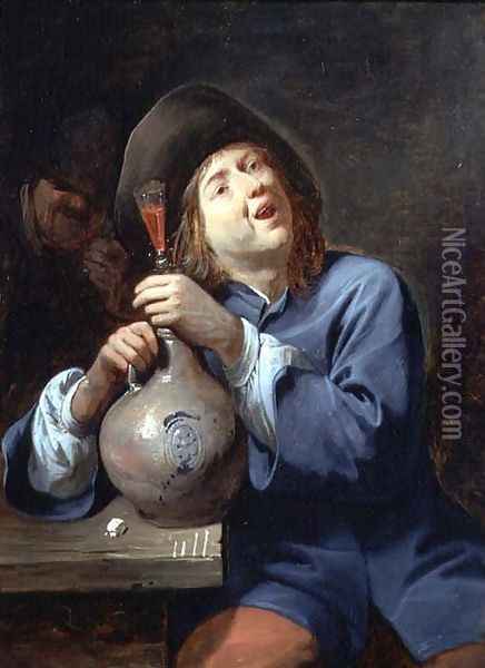 The Singer,1644 Oil Painting - David The Younger Ryckaert