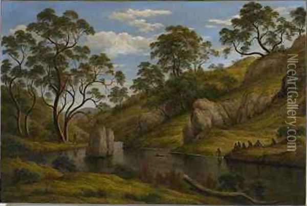 The Bath of Diana Van Diemens Land Oil Painting - John Glover