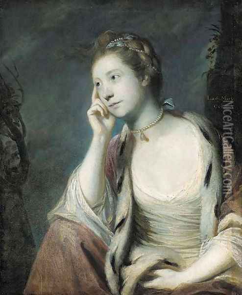 Portrait of Lady Mary Coke (1726-1811) Oil Painting - Sir Joshua Reynolds