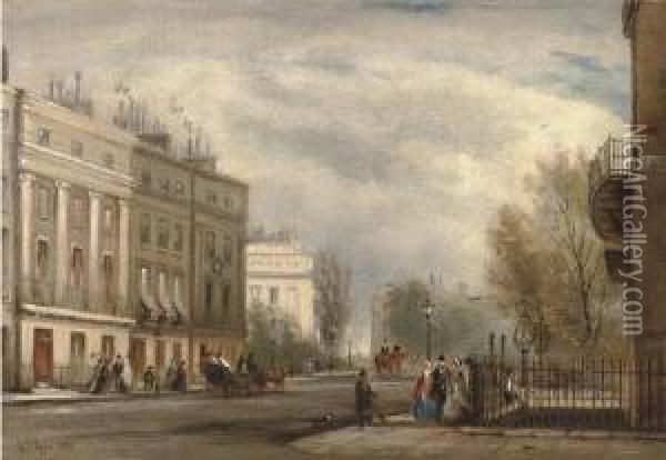 Pont Street, London Oil Painting - George James Rowe
