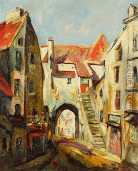 Rue A Falaise, Calvados Oil Painting - Pierre Dumont