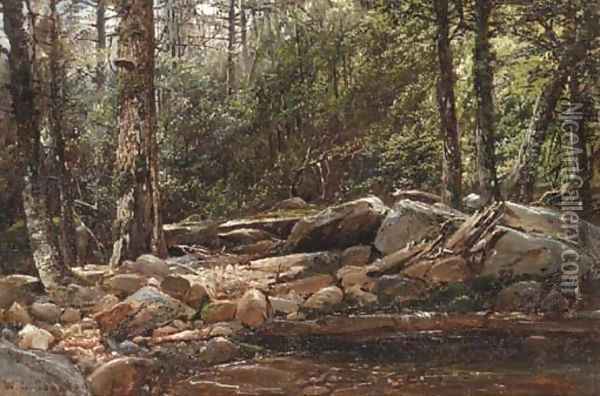 In the Deep Woods Oil Painting - William Louis Sonntag