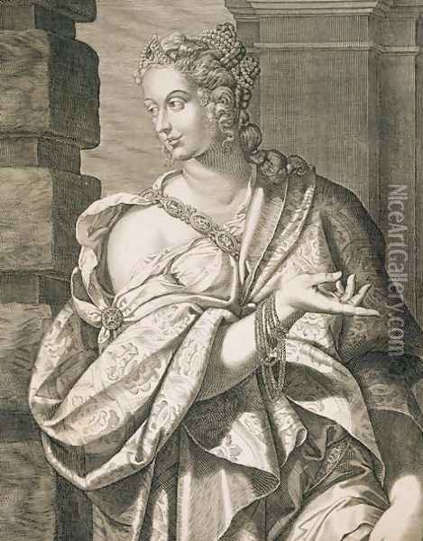 Statilia Messalina third wife of Nero Oil Painting - Aegidius Sadeler or Saedeler
