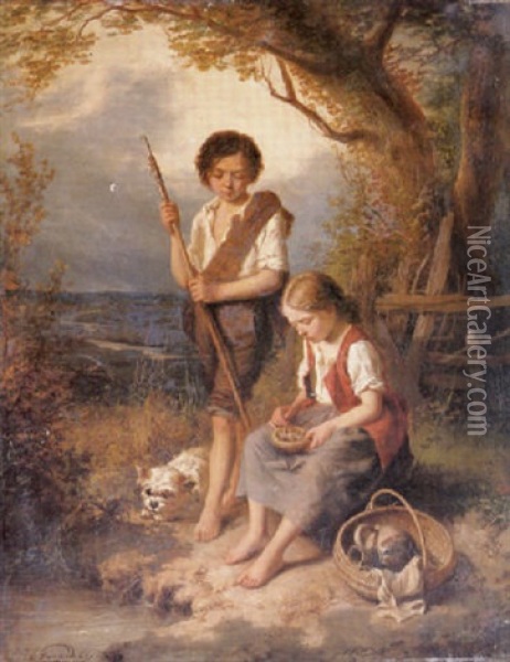 The Little Nursemaid Oil Painting - Theodore Gerard