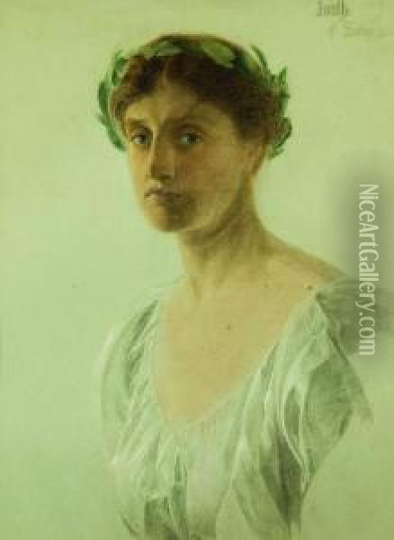 Portrait Of Judith Oil Painting - Frederick Sandys