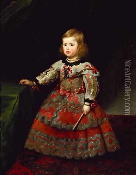 The Infanta Maria Margarita Oil Painting - Diego Rodriguez de Silva y Velazquez