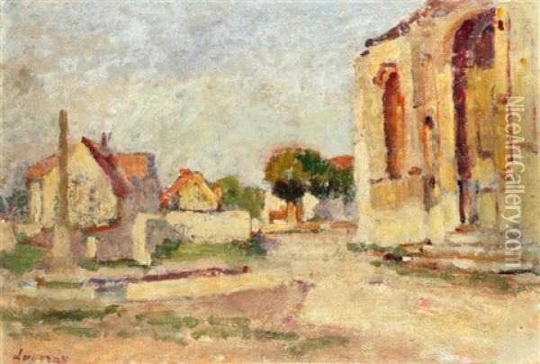 L'eglise Du Village Oil Painting - Abel Louis Alphonse Lauvray